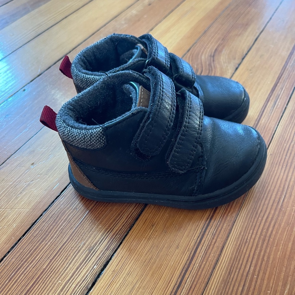 Cat & Jack black Velcro high tops